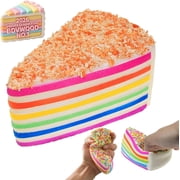 Rainbow Layer Cake Squeeze, Birthday Cakes Squeeze Slow Rise Toys Jumbo Fidget Squeeze, Soft Five Below Cute Food Sensory Decompression for Anxiety Stress Relief Desk Decor B-1PC