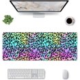 thumbnail image 1 of Rainbow Leopard Gaming Mouse Pad Large Mouse Pad (31.5x11.8 Inch) Non-Slip Rubber Base Large Desk Mat Desk Protector for Home Office Gaming Work, 1 of 6