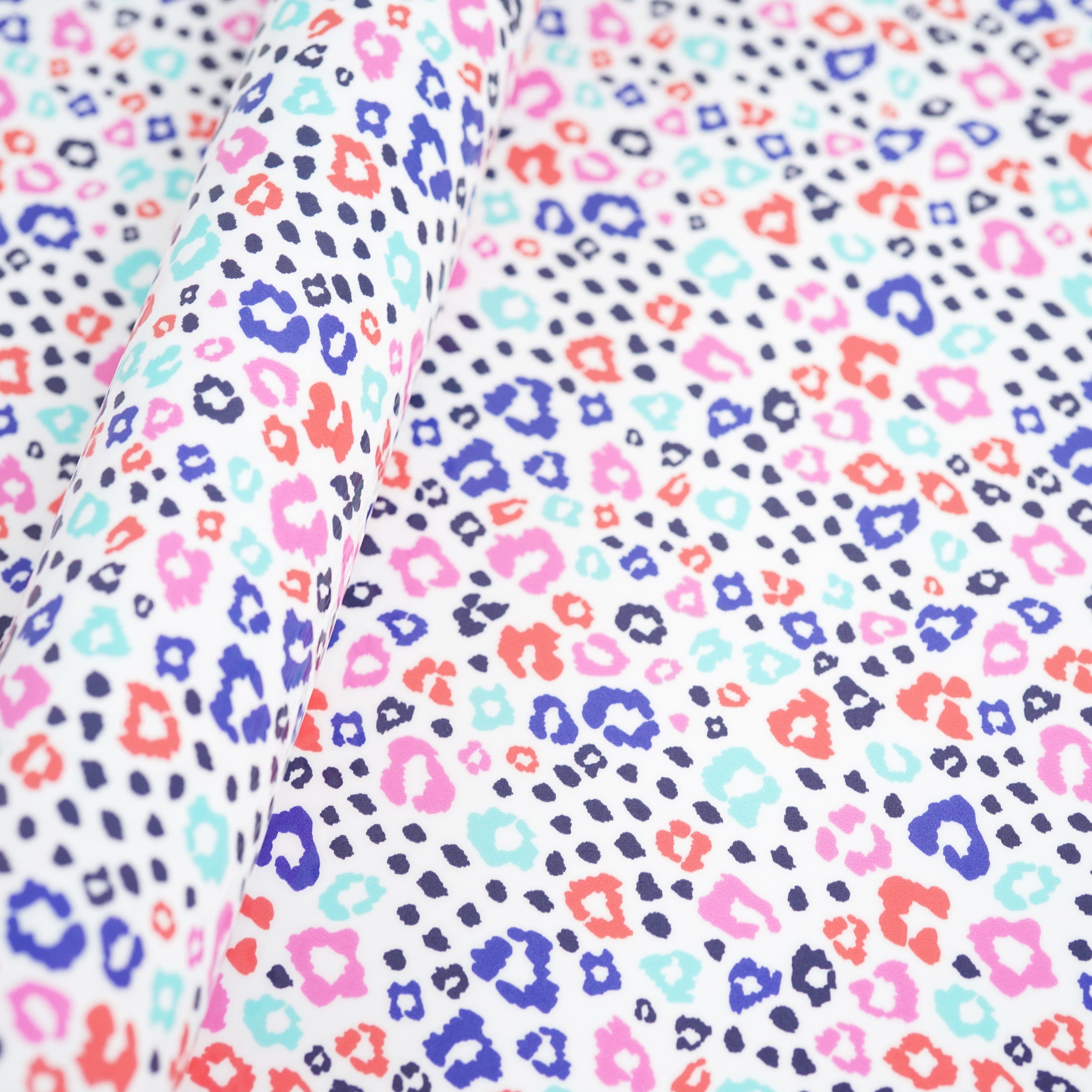 Make Market Rainbow Leopard Puff Heat Transfer Vinyl - 12" x 24" Sheets with Raised Finish for Iron-On Apparel & Accs, Compatible with Most Cutting Machines, Lead & Phthalate Free, 12 Pack