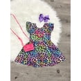 thumbnail image 1 of Rainbow Leopard Ruffle Dress, 1 of 3