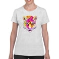 thumbnail image 1 of Rainbow Leopard T-Shirt Women -Rose Khan Designs, Female x-Large, 1 of 4