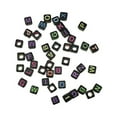 thumbnail image 1 of Rainbow Letter Alphabet Beads, 1/4-Inch, 300-Pieces, Black, 1 of 1