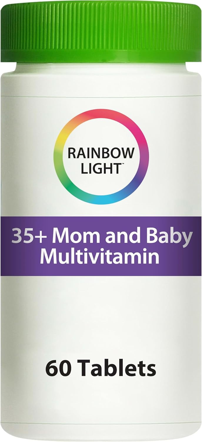 35+ Mom and Baby Multivitamin with Folate and Iron | 60 Vegetarian Tablets | by Rainbow Light