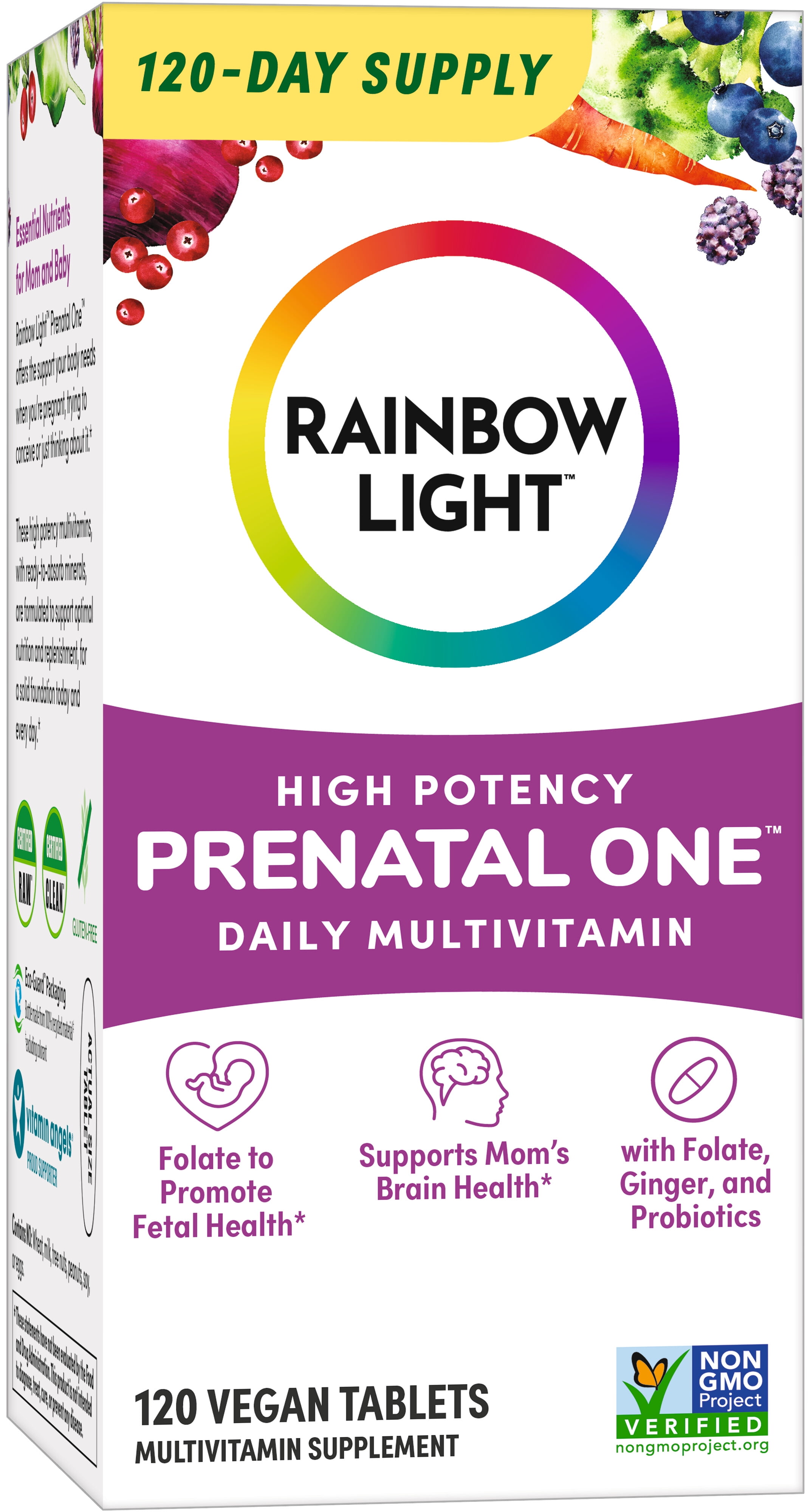 Rainbow Light High-Potency Prenatal One Daily Multivitamin, 120 Count, 1 Bottle