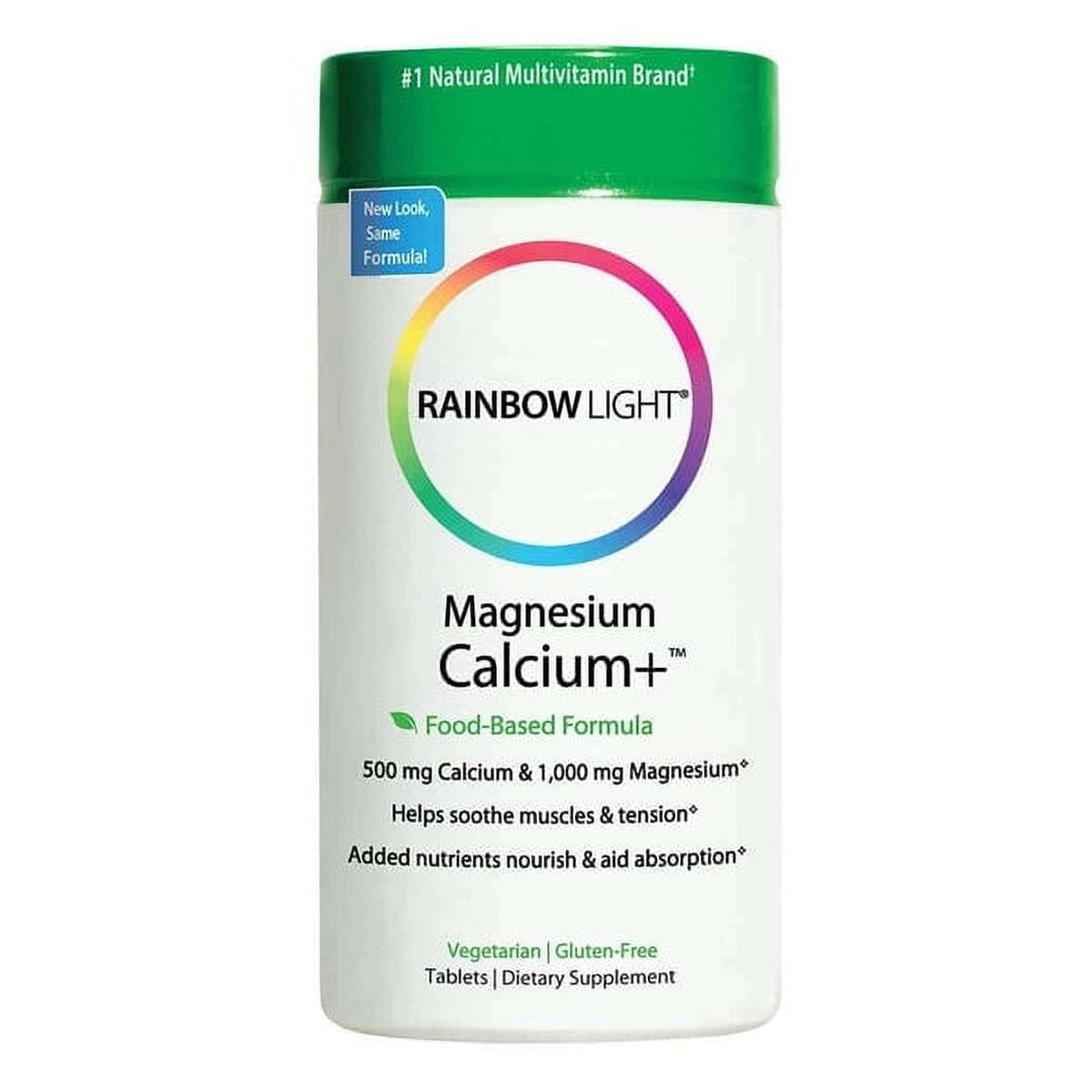 Rainbow Light Magnesium Calcium + Vitamin D 500mg Calcium, 400 IU