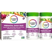 Prenatal Daily Duo Multivitamin and DHA Tablets | 60 Softgels Count | by Rainbow Light