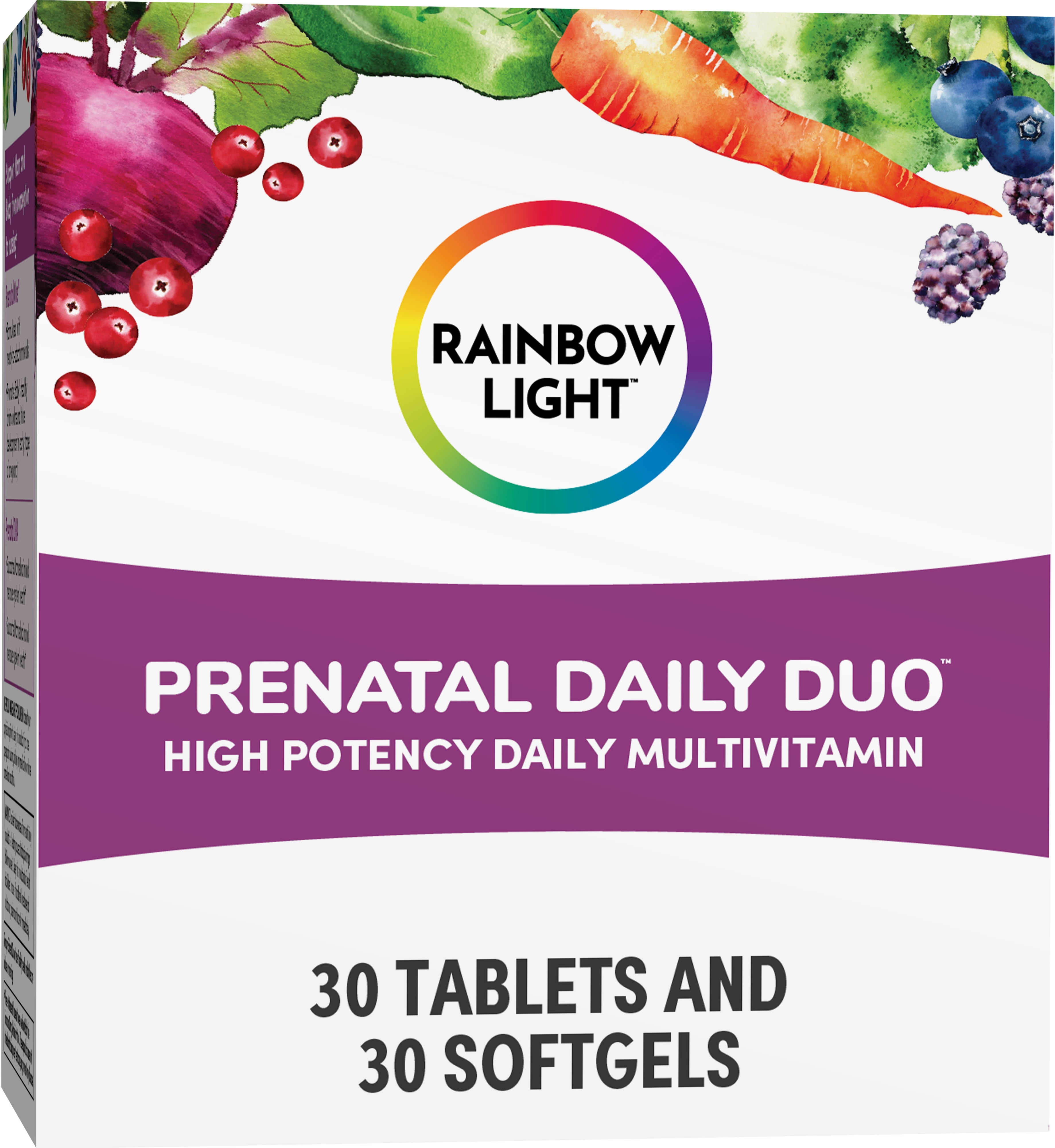 Rainbow Light Prenatal Daily Duo Multivitamin and DHA Tablets and