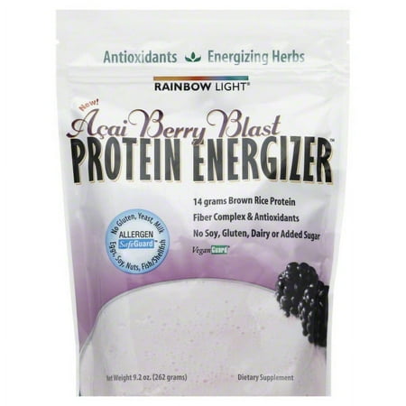 Rainbow Light - Protein Energizer Shake Powder Acai Berry Blast - 9.2 oz.