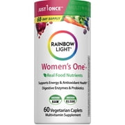 Womens One Daily Multivitamin | 60 Vegetarian Caplets | Non-GMO Project Verified | by Rainbow Light