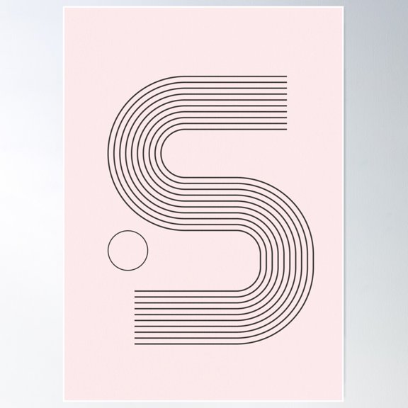 Rainbow, Line Art, Minimal, Mid Century Modern Decor Poster Wall Art, Modern Wall Decor For Living Room Bedroom, 8x12 UNFRAMED