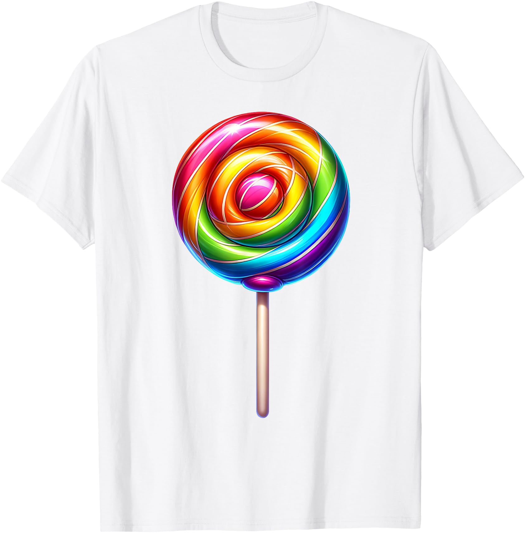 Rainbow Lolipop Candy T-Shirt - Walmart.com