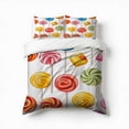 thumbnail image 1 of Rainbow Lollipop Bedding Set 3 Pcs Soft Microfiber Quilt Cover For Bedroom Decor, Comforter Cover With 2 Pillowcase, 1 of 5