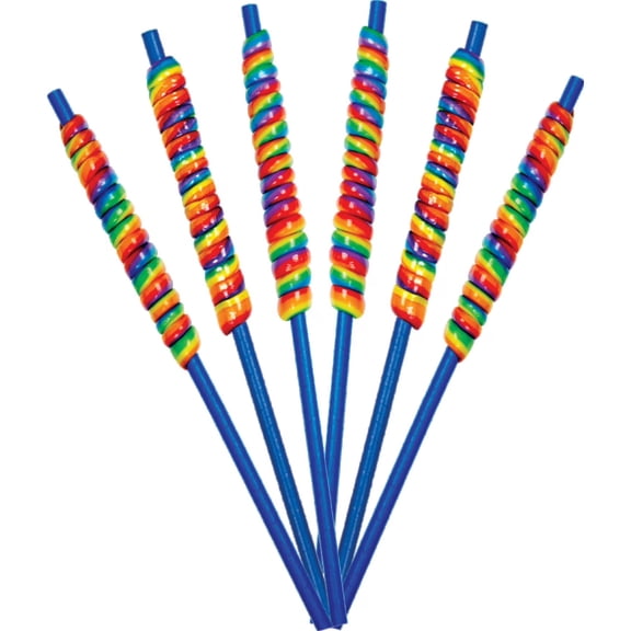Lollistraws Twister Pops Rainbow Cherry Flavor Paper Straw 5 Count