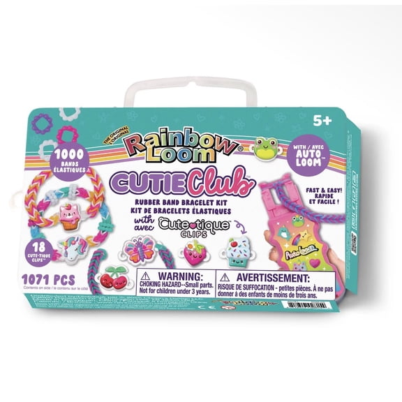 Rainbow Loom Cutie Club Bracelet Making Craft Kit 1071 Piece