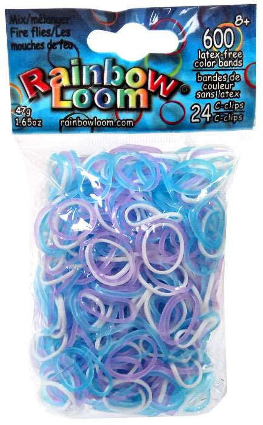 Rainbow Loom Glow Series Fire Flies Glow Rubber Bands Refill Pack (600  Count) 