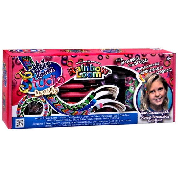 Rainbow Loom Hair Loom Studio Double Rubber Band Crafting Kit