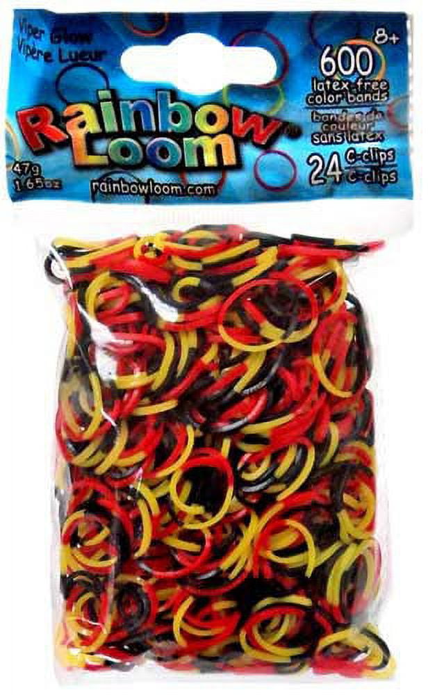Rainbow Loom Hippie Mix Polka Dot Multi-Colored Rubber Bands Refill - 600  Bands & 24 C-Clips from (B0207)