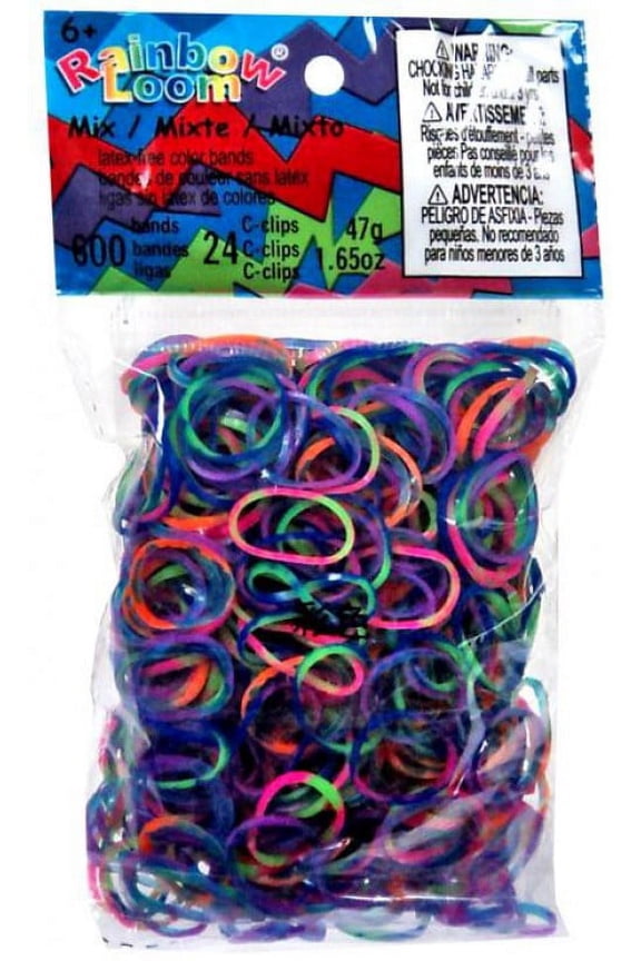 Jelly Assorted Tie-Dye Rubber Bands Craft Kit, 600+ Piece