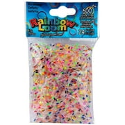 Rainbow Loom Jelly Mix Confetti Rubber Band Bracelet Art & Craft Kit 600 Piece