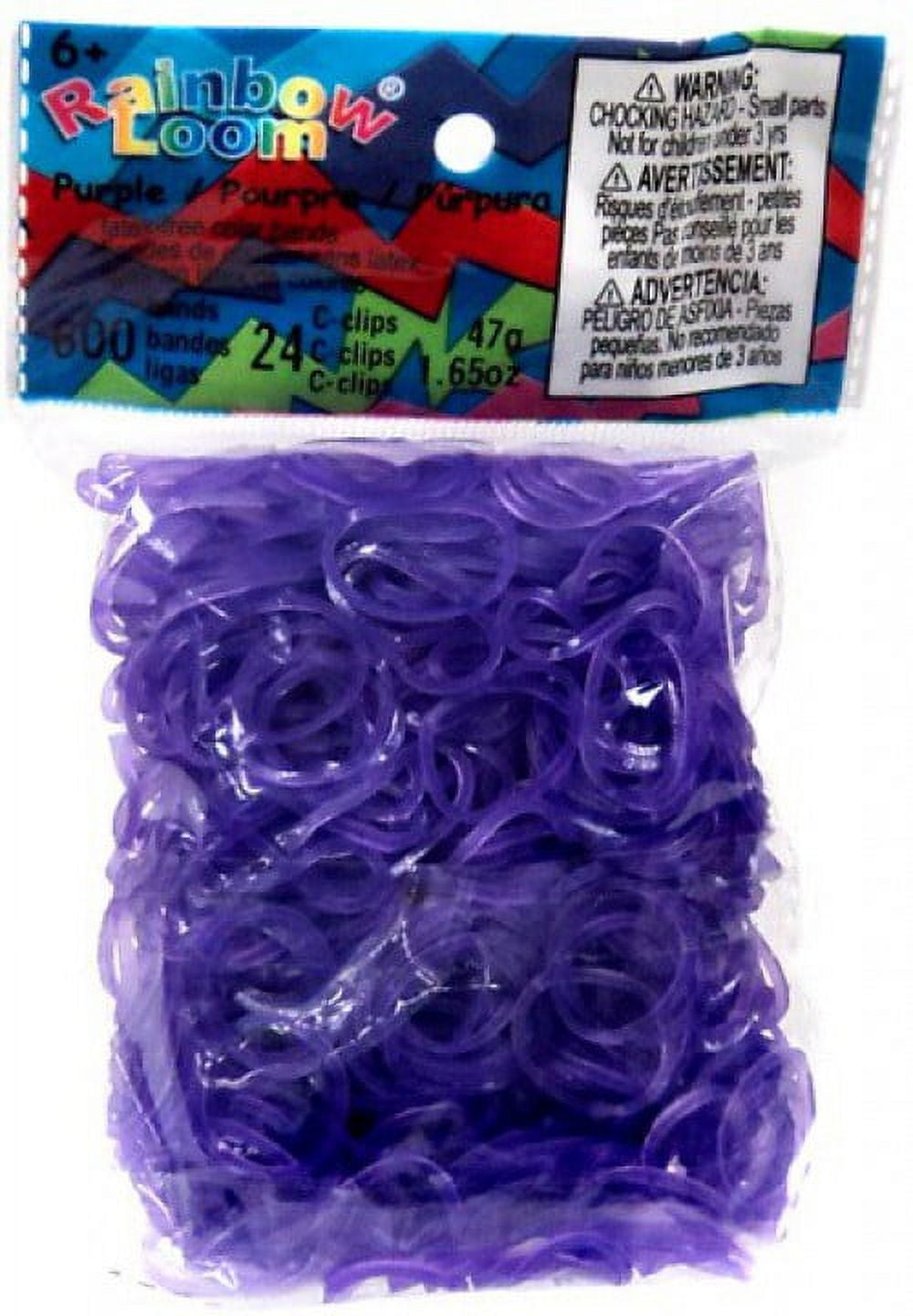 Rainbow Loom Jelly Purple Rubber Bands Refill Pack, 600 Count