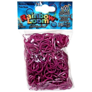 Rainbow Loom® Pink Rubber Bands With 24 C-Clips (600 Count