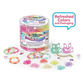 Rainbow Loom Pastel Paradise Jumbo Bucket Bracelet Making Kit, Rubber Band Craft Bucket
