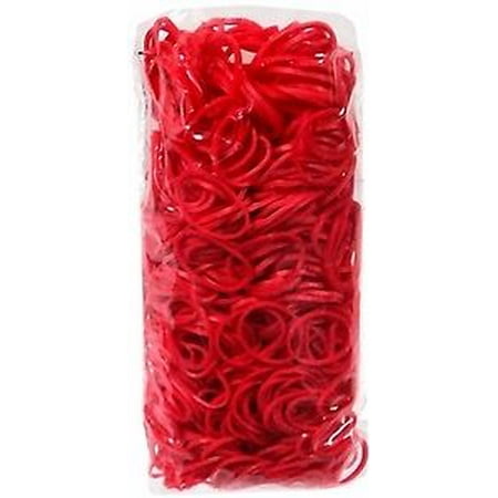 Rainbow Loom Rubber Bands with 24 S-Clips (600 Count) - DIY Loom Rubber Bands - Red