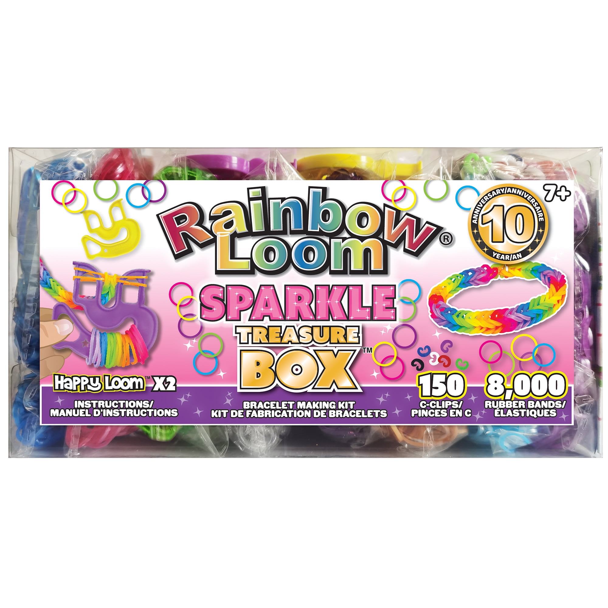 Rainbow Loom- Sparkle Rubber Band Treasure Box Edition, 8,000 High
