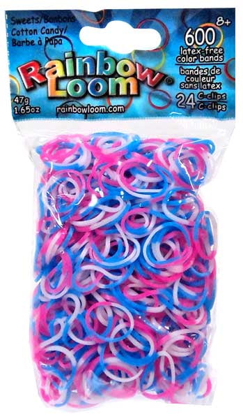 Rainbow Loom Sweets Cotton Candy Rubber Bands Refill Pack [600 ct]