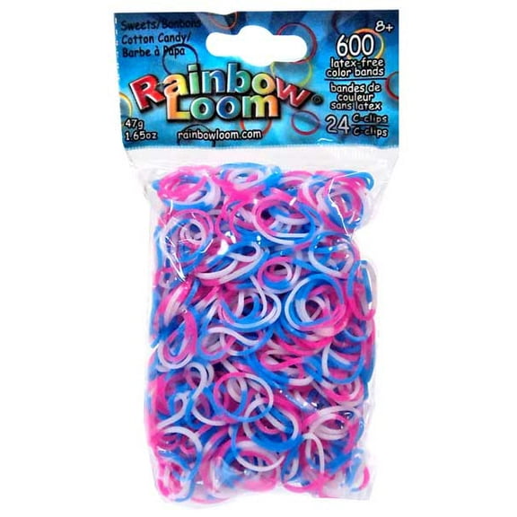 Rainbow Loom Sweets Cotton Candy Rubber Bands Refill Pack [600 ct]
