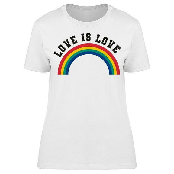 Rainbow Love T-Shirt Women -Image by Shutterstock, Female Medium
