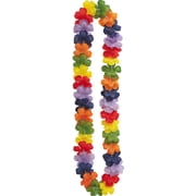 Rainbow Luau Party Flower Lei, 40in