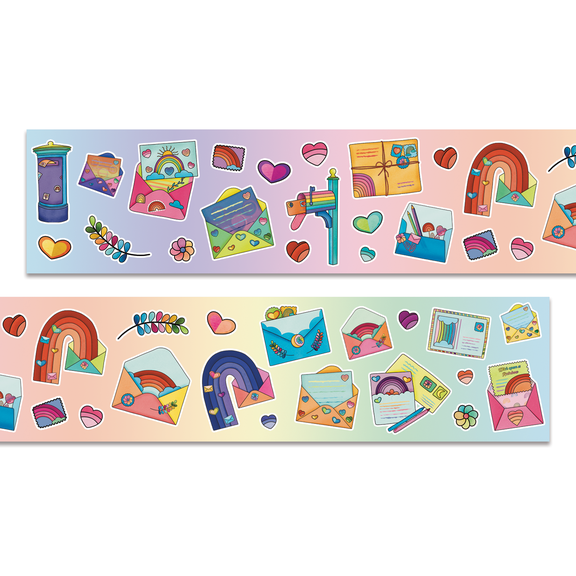 Rainbow Mail Dot Hologram Infinity Sticker Roll