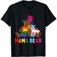 thumbnail image 1 of Rainbow Mama Bear Hug Love Support Parent LGBT Pride Parade T-Shirt, 1 of 5
