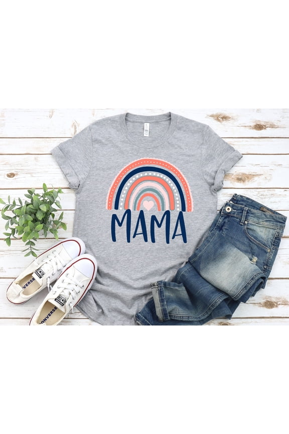 Rainbow Mama - Mom Shirt - Rainbow Shirt - Mothers Day Gift - Birthday Gift Mom - Baby Shower Gift - New Mom Shirt - Pregnancy Announcement