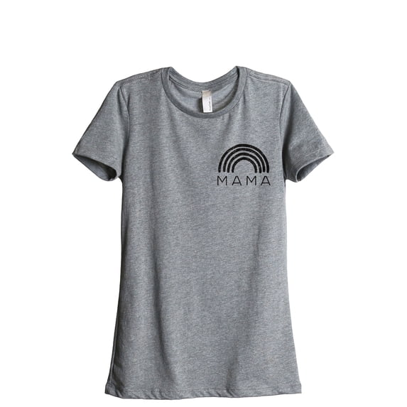 Rainbow Mama Women's Fashion Relaxed T-Shirt Tee Heather Grey 2X-Large