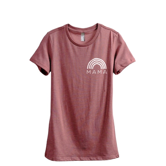 Rainbow Mama Women's Fashion Relaxed T-Shirt Tee Heather Rouge X-Large