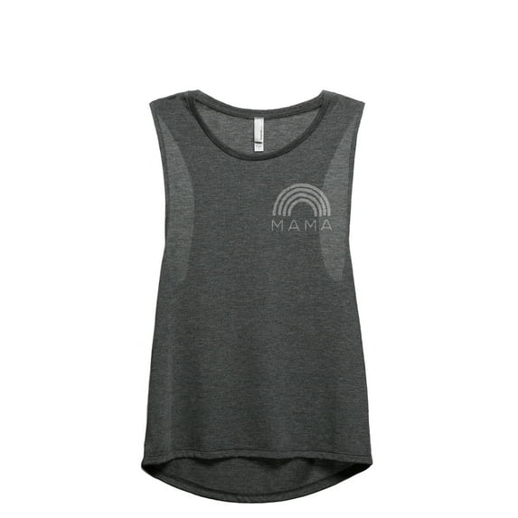Rainbow Mama Women's Fashion Sleeveless Muscle Workout Yoga Tank Top Charcoal Grey Medium