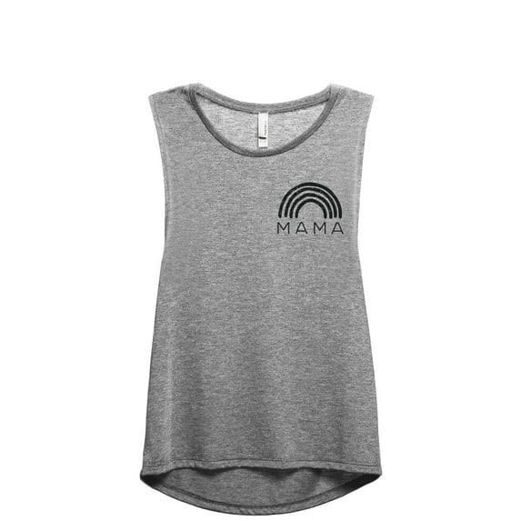 Rainbow Mama Women's Fashion Sleeveless Muscle Workout Yoga Tank Top Heather Grey Grey 2X-Large
