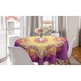 thumbnail image 1 of Rainbow Mandala Round Tablecloth, Composition with Blooming Flower Design Oriental Petals, Circle Table Cloth Cover for Dining Room Kitchen Decoration, 60", Multicolor, by Ambesonne, 1 of 1