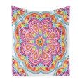 thumbnail image 1 of Rainbow Mandala Soft Flannel Fleece Blanket, Colorful Oriental Mandala Motif with Stars Paisleys and Dots Colorful Art, Cozy Plush for Indoor and Outdoor Use, 50" x 70", Multicolor, by Ambesonne, 1 of 6
