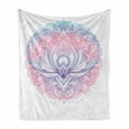 thumbnail image 1 of Rainbow Mandala Soft Flannel Fleece Throw Blanket, Psychedelic Eastern Lotus Flower Motif with Colorful Paisleys and Swirls, Cozy Plush for Indoor and Outdoor Use, 60" x 80", Multicolor, by Ambesonne, 1 of 6