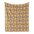 thumbnail image 1 of Rainbow Mandala Soft Flannel Fleece Throw Blanket, Traditional Flower Pattern Oriental Middle Elements Exotic, Cozy Plush for Indoor and Outdoor Use, 50" x 60", Multicolor, by Ambesonne, 1 of 6