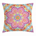thumbnail image 1 of Rainbow Mandala Throw Pillow Cushion Cover, Colorful Oriental Mandala Motif with Stars Paisleys and Dots Kaleidoscope, Decorative Square Accent Pillow Case, 20 X 20 Inches, Multicolor, by Ambesonne, 1 of 2