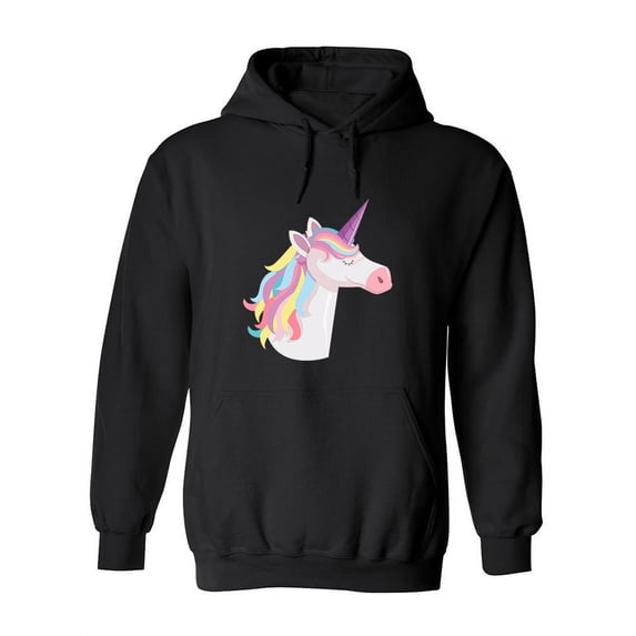 Rainbow Mane Beautiful Unicorn Hoodie Women -Image by Shutterstock, Female 3X-Large