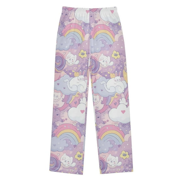 Rainbow Mane Unicorn Boys Pajama Pants Soft and Lightweight Elastic Waistband Children's Pajama Pants