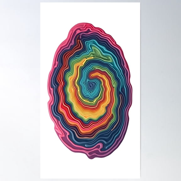 Rainbow Marble Poster Wall Art, Modern Wall Decor For Living Room Bedroom, 8x12 UNFRAMED