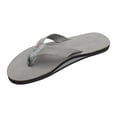 thumbnail image 1 of Rainbow Mens Single Layer Premier Leather with Arch Support Sandals - Cool Grey - XX-Large, 1 of 9