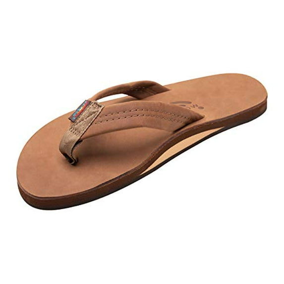 Rainbow Mens Single Layer Premier Leather with Arch Support Sandals - Redwood - X-Large