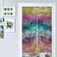 thumbnail image 1 of Rainbow Mermaid Scales Print Door Curtain Nordic Living Room DoorCurtain Porch Partition Curtain Kitchen Rative Half Curtain, 1 of 4